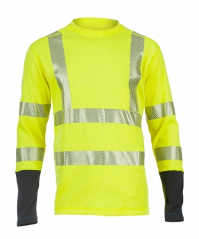 Dragonwear FR HI-VIS Class 3 Pro Dry Dual Hazard L/S Shirt - Hi-Vis Yellow